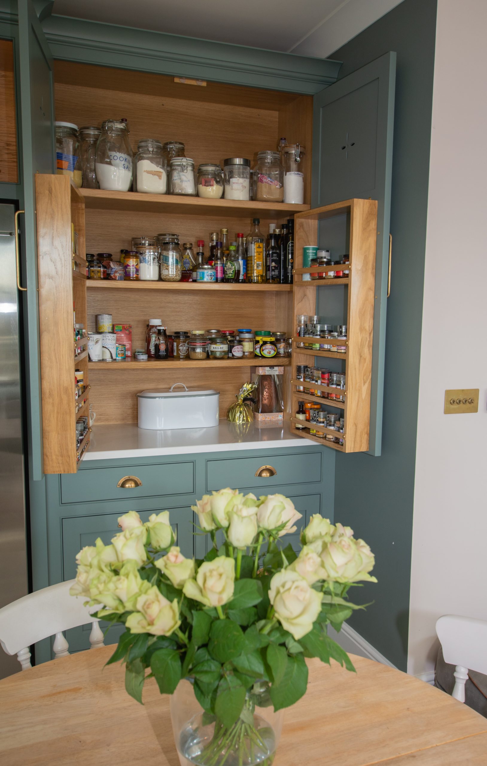 Handmade Kitchen and Island with Oak features