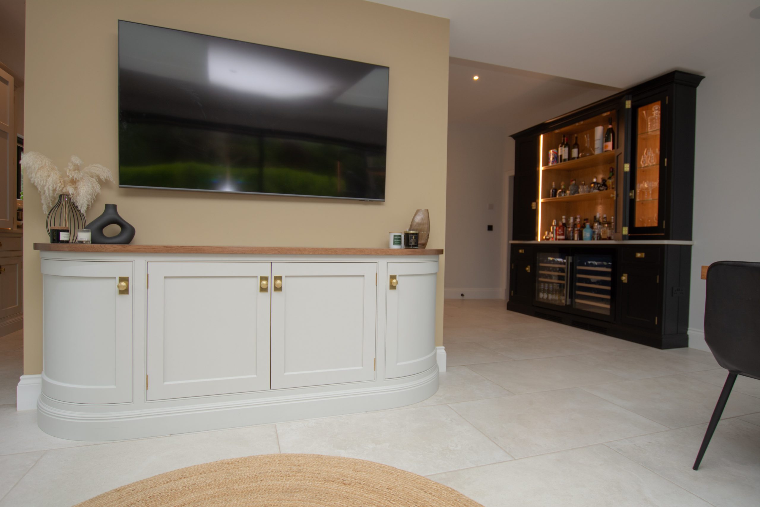 Media Unit with Bar Cabinet